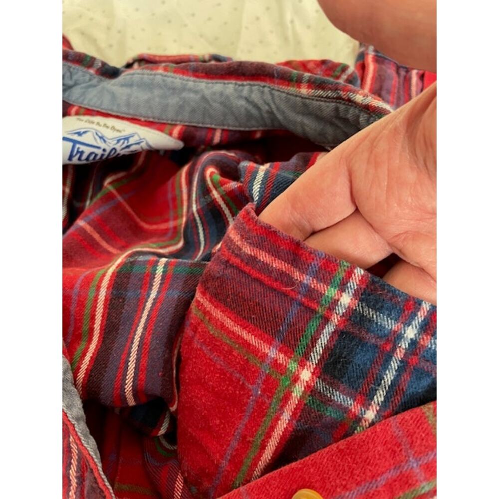 Madewell x Penfield Classic Slim Flannel warm cozy layers red blue plaid pockets - Picture 11 of 13